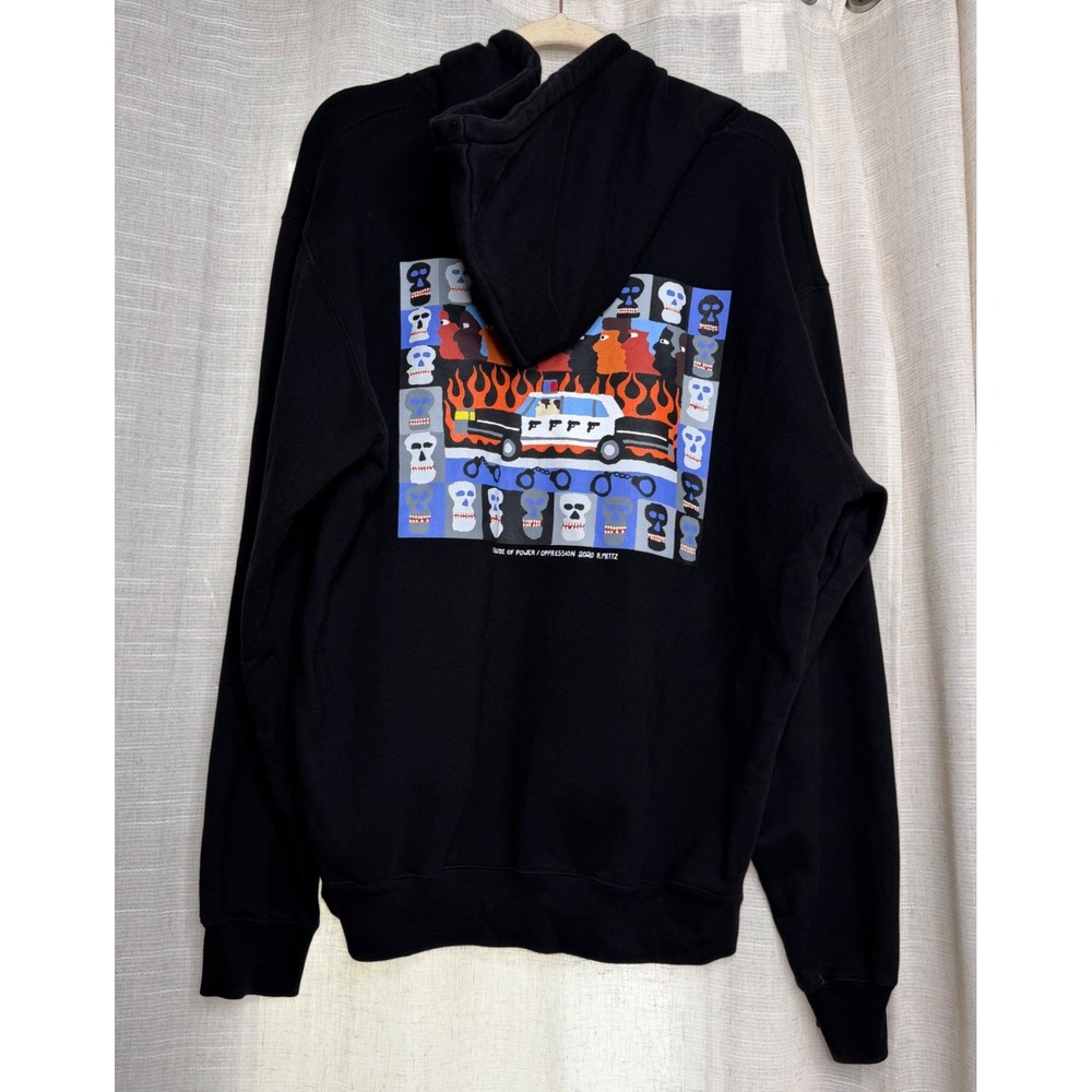 Polar Skate Abuse of Power Oppression 2020 ACAB Hoodie R. Mettz Men's Size Large